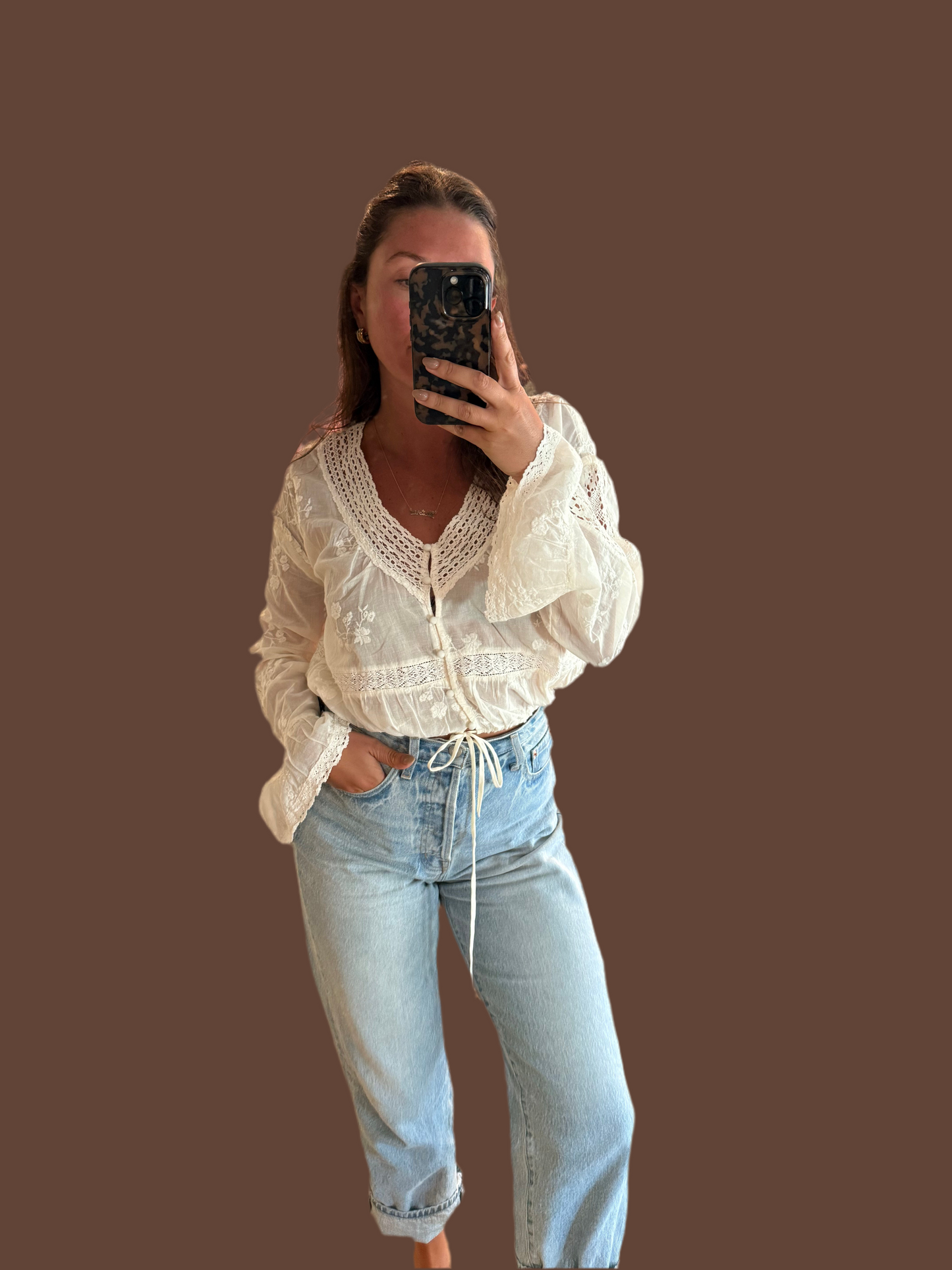 Free People Sweet Love Blouse