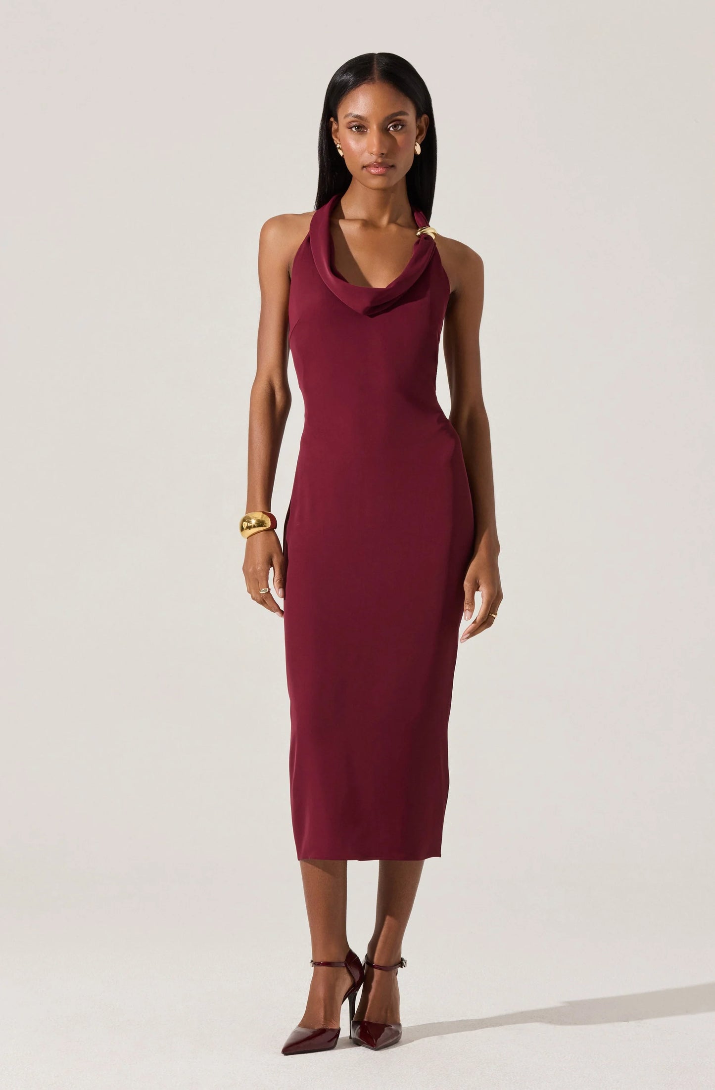 ASTR Alanna Halter Cowl Neck