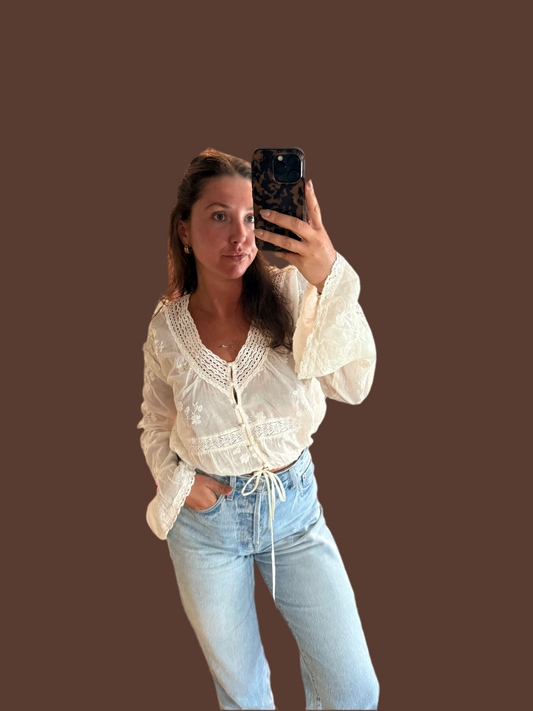 Free People Sweet Love Blouse
