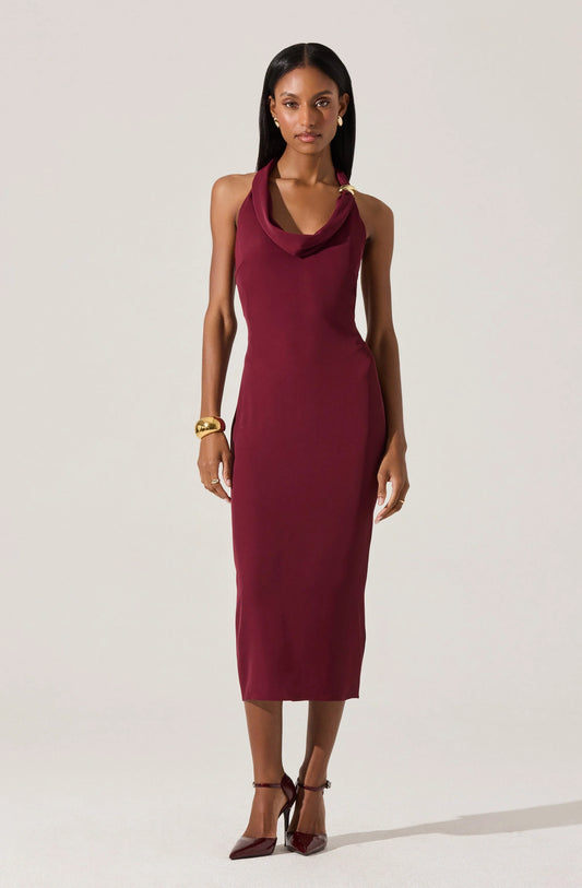 ASTR Alanna Halter Cowl Neck